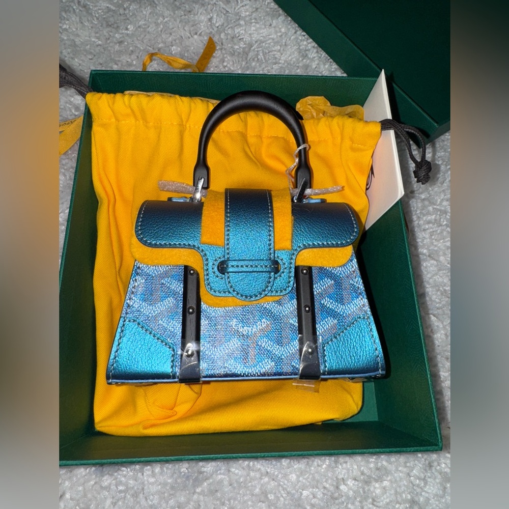 Goyard Saigon Nano Metallic Blue